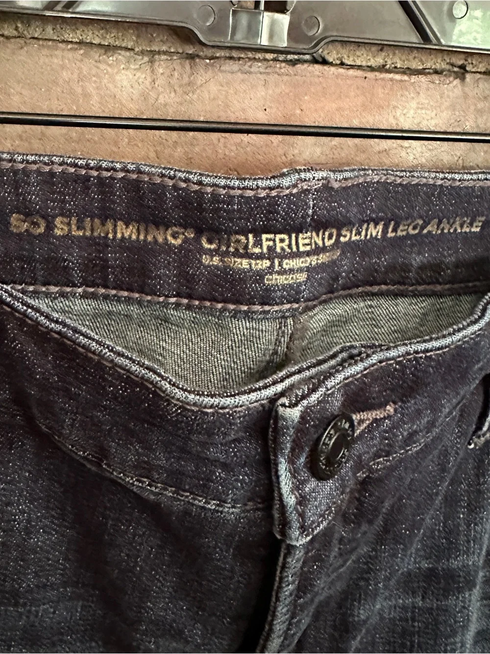 Chicos So Slimming Girlfriend Ankle Jeans Beads Sz 2P (34 X 25) 11” high rise - Picture 4 of 6